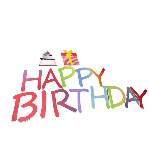 Happy Birthday Yard Sign With Stakes approx.15” Large Colorful Lawn Letters - Picture 6 of 6